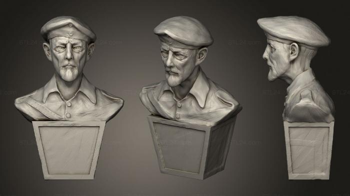 Busts of heroes and monsters (SOLDIER 2 fixed bust, BUSTH_1685) 3D models for cnc