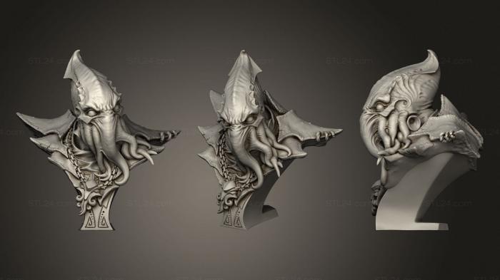 Бюсты монстры и герои (Похититель Душ, BUSTH_1687) 3D модель для ЧПУ станка