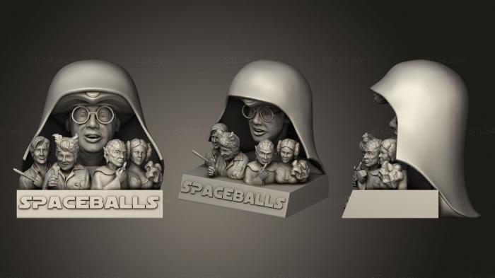 Busts of heroes and monsters (Spaceballs Full, BUSTH_1689) 3D models for cnc