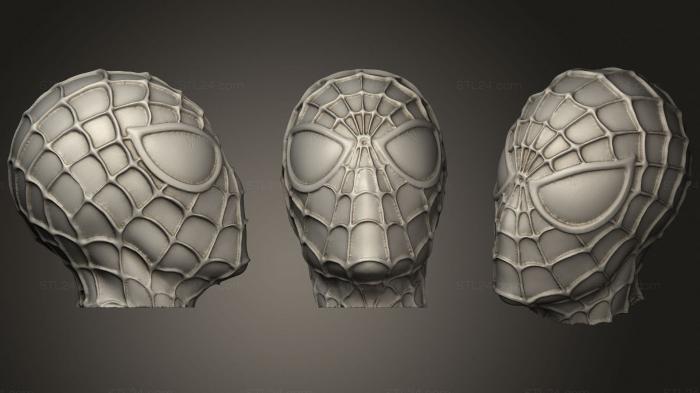 Бюсты монстры и герои (Коммунидад Наушников Человека-паука, BUSTH_1701) 3D модель для ЧПУ станка