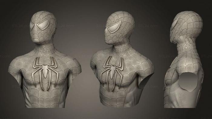 Бюсты монстры и герои (Шестигранные Глаза человек паук, BUSTH_1702) 3D модель для ЧПУ станка