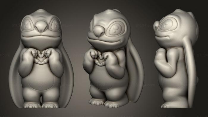 Busts of heroes and monsters (Stitch Love bust, BUSTH_1709) 3D models for cnc