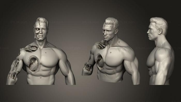 Busts of heroes and monsters (T800 101 (T2) Bust, BUSTH_1730) 3D models for cnc