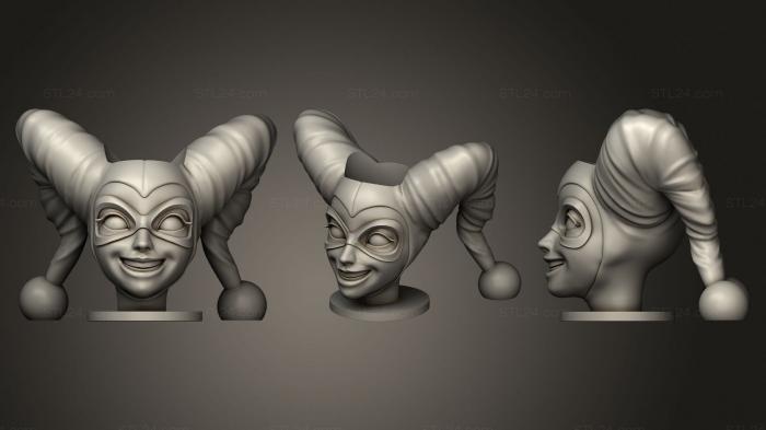 Busts of heroes and monsters (Taza Harley Quinn, BUSTH_1734) 3D models for cnc