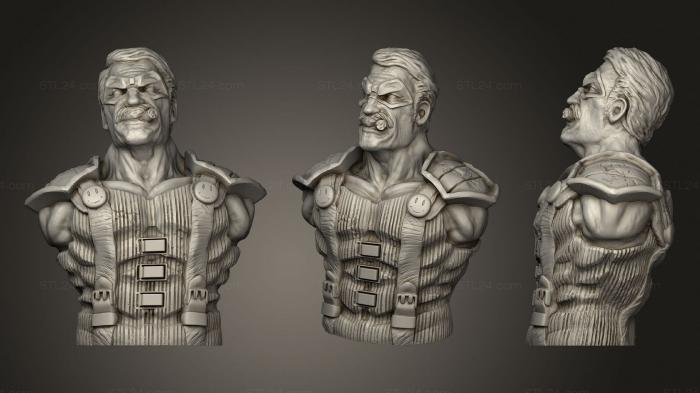 Busts of heroes and monsters (The Comedian from Watchmen, BUSTH_1745) 3D models for cnc