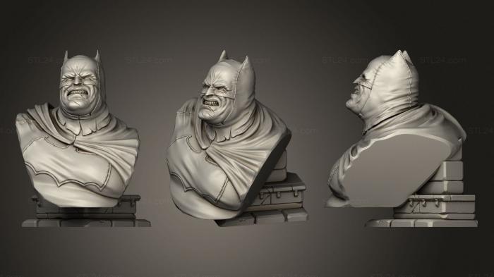 Бюсты монстры и герои (Бюст Темного рыцаря, BUSTH_1747) 3D модель для ЧПУ станка