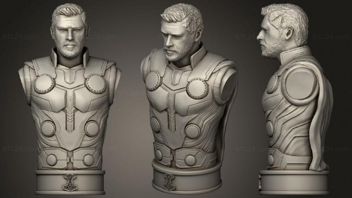 Busts of heroes and monsters (Thorfinal bust, BUSTH_1759) 3D models for cnc