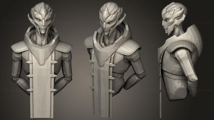 Busts of heroes and monsters (Turian Inquisitorius, BUSTH_1766) 3D models for cnc