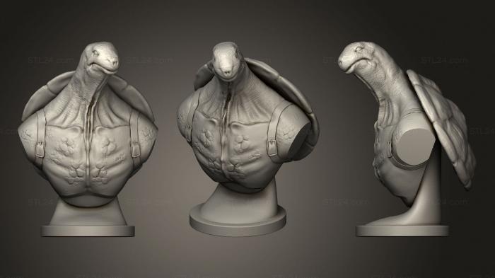 Busts of heroes and monsters (Turtle Free, BUSTH_1767) 3D models for cnc