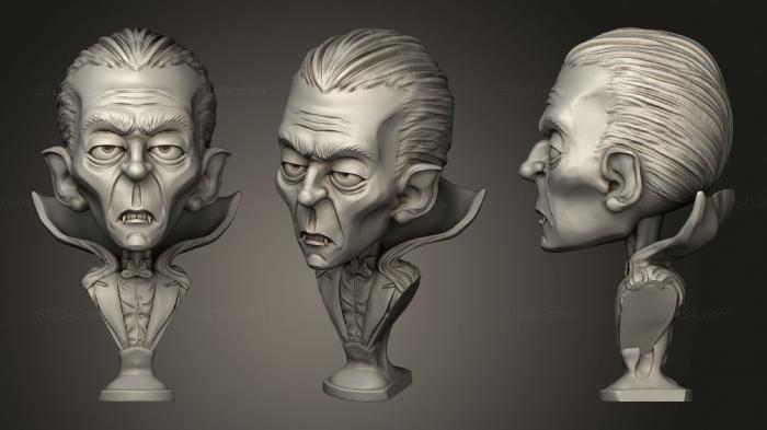 Busts of heroes and monsters (Vampire bust, BUSTH_1780) 3D models for cnc