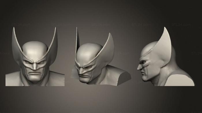 Busts of heroes and monsters (Wolverine, BUSTH_1818) 3D models for cnc