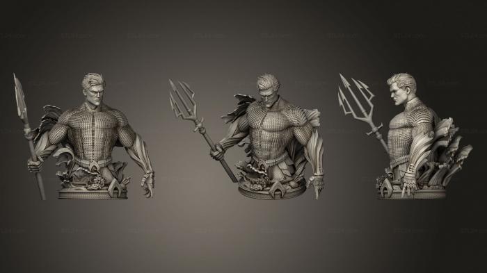 Busts of heroes and monsters (Xpose Aquaman 003, BUSTH_1829) 3D models for cnc