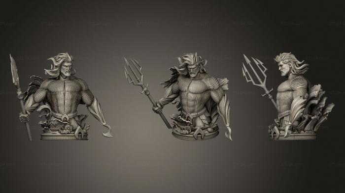 Busts of heroes and monsters (Xpose Aquaman 004, BUSTH_1830) 3D models for cnc