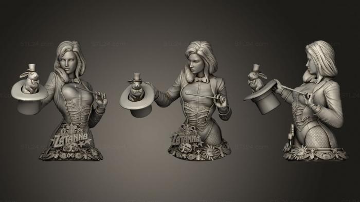 Busts of heroes and monsters (Zatanna Bust, BUSTH_1839) 3D models for cnc