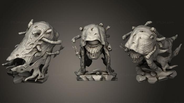 Busts of heroes and monsters (Zolthur the All Seeing and extras, BUSTH_1845) 3D models for cnc