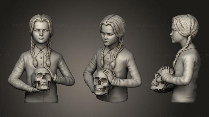 Busts of heroes and monsters (Addams Family Values, BUSTH_1863) 3D models for cnc