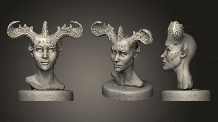 Бюсты монстры и герои (Голова Элис Зейн Роджерс, BUSTH_1875) 3D модель для ЧПУ станка