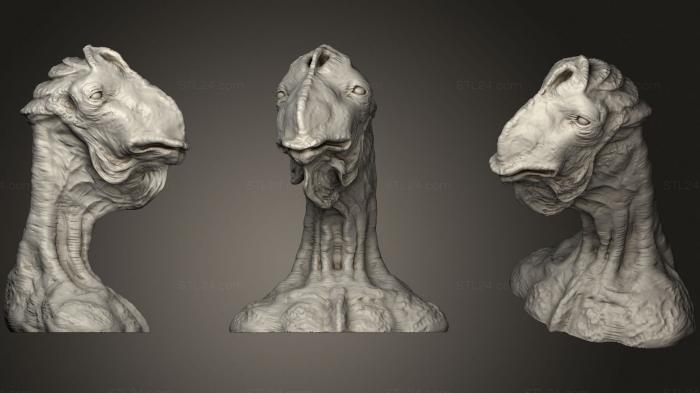 Бюсты монстры и герои (Чужой, BUSTH_1880) 3D модель для ЧПУ станка