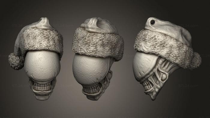Бюсты монстры и герои (Голова инопланетянина, BUSTH_1886) 3D модель для ЧПУ станка