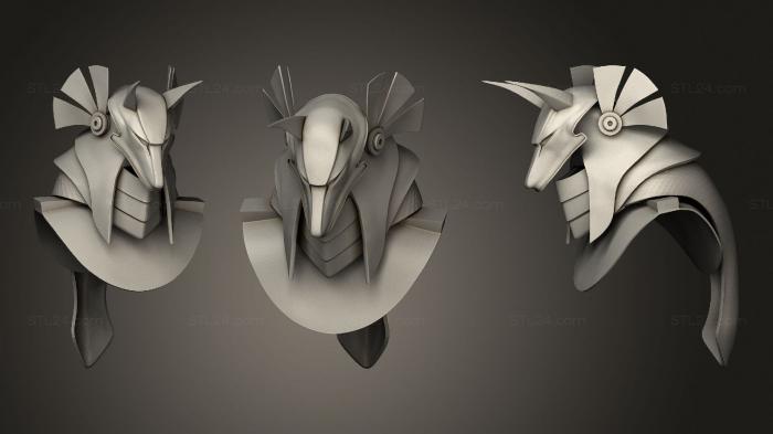 Busts of heroes and monsters (Anubis, BUSTH_1899) 3D models for cnc