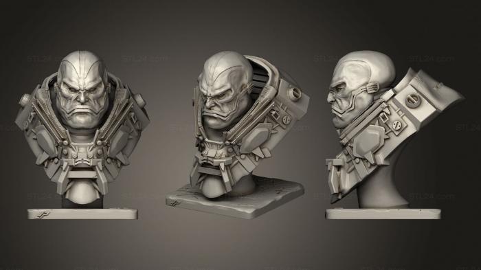 Busts of heroes and monsters (Apocalypse bust, BUSTH_1900) 3D models for cnc