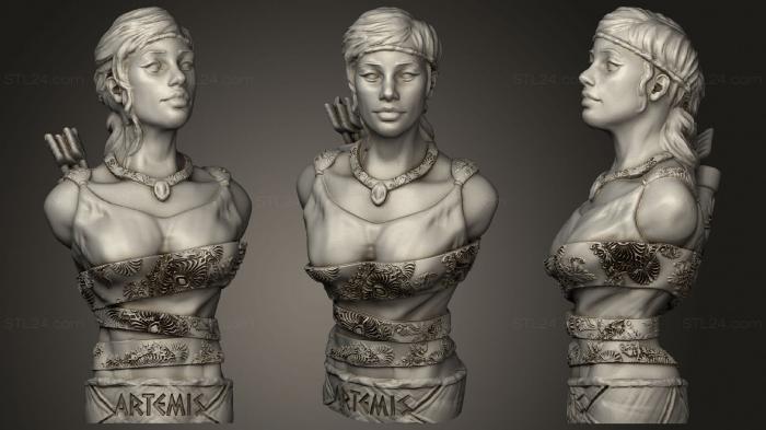 Busts of heroes and monsters (Artemis 2, BUSTH_1905) 3D models for cnc
