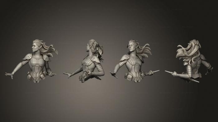 Busts of heroes and monsters (Amastacia Bust, BUSTH_1915) 3D models for cnc