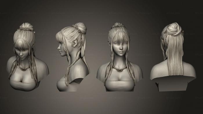 Busts of heroes and monsters (Asian Armless 2, BUSTH_1921) 3D models for cnc