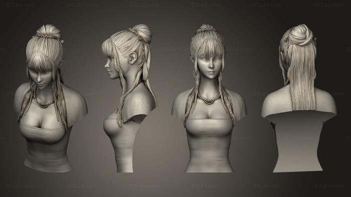 Busts of heroes and monsters (Asian Armless, BUSTH_1922) 3D models for cnc