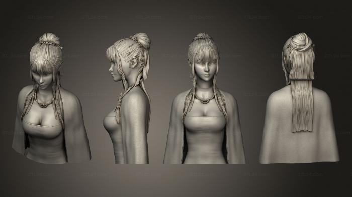 Busts of heroes and monsters (Asian 01, BUSTH_1924) 3D models for cnc