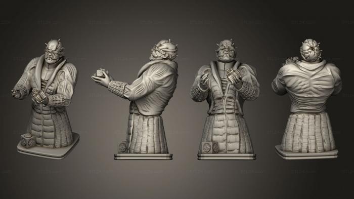 Busts of heroes and monsters (Boss Xeno, BUSTH_1951) 3D models for cnc