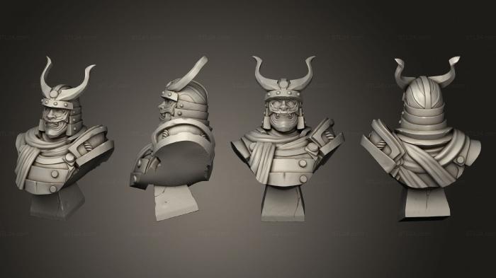 Busts of heroes and monsters (Bust Base Pre 002, BUSTH_1961) 3D models for cnc