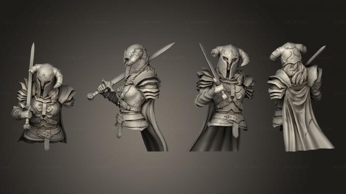 Busts of heroes and monsters (Bust Female Dark Knight, BUSTH_1968) 3D models for cnc