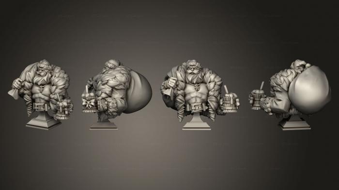 Busts of heroes and monsters (bust klaus, BUSTH_1973) 3D models for cnc