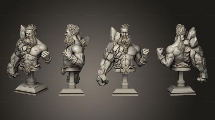 Busts of heroes and monsters (Bust stand, BUSTH_1978) 3D models for cnc