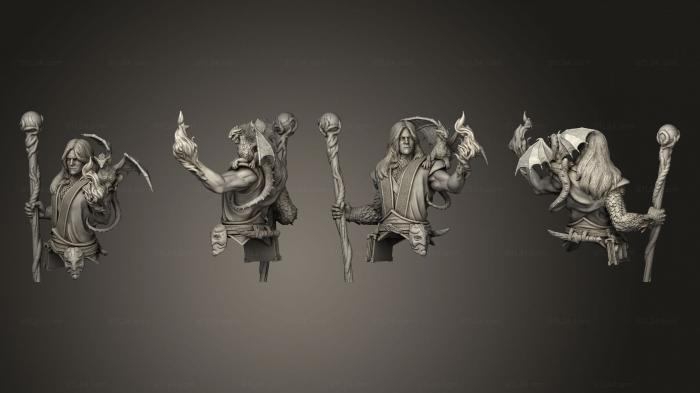 Бюсты монстры и герои (Бюст Талландира , Эльфийского Волшебника, BUSTH_1979) 3D модель для ЧПУ станка
