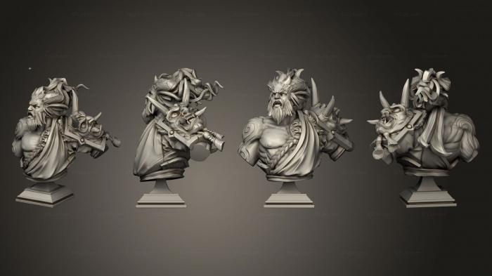 Busts of heroes and monsters (Bust Tempest 22, BUSTH_1980) 3D models for cnc