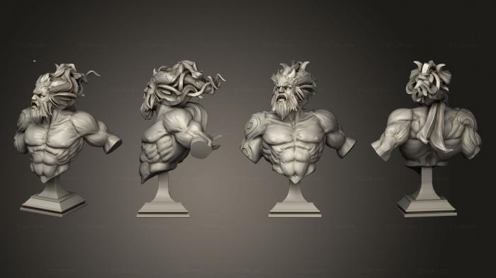 Busts of heroes and monsters (Bust Tempest, BUSTH_1981) 3D models for cnc