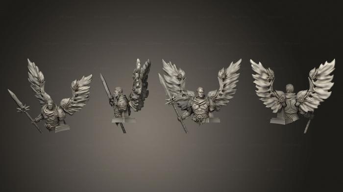 Busts of heroes and monsters (Bust Tural Aasimar Paladin, BUSTH_1982) 3D models for cnc