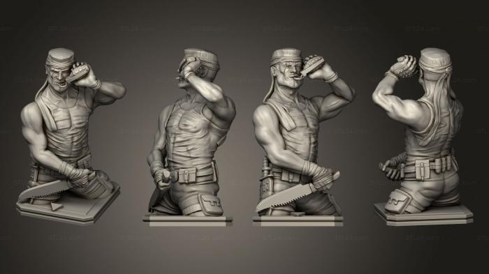 Busts of heroes and monsters (Characters Soldier, BUSTH_1991) 3D models for cnc