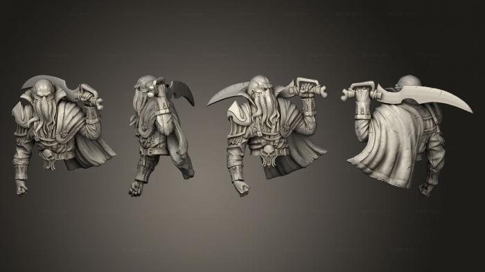 Бюсты монстры и герои (Бюст капера народа Ктулху, BUSTH_2009) 3D модель для ЧПУ станка