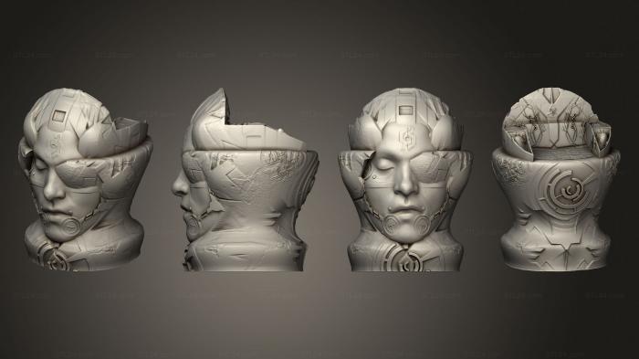 Бюсты монстры и герои (Опасный храм 003, BUSTH_2013) 3D модель для ЧПУ станка