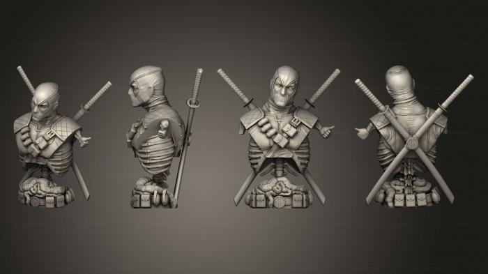 Busts of heroes and monsters (deadpoolbust v 2, BUSTH_2019) 3D models for cnc