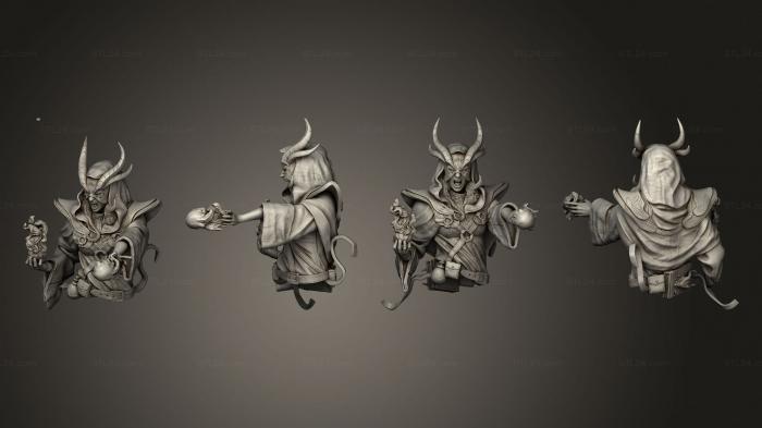 Бюсты монстры и герои (Разрушение Культов Драконов Мудрейшего, BUSTH_2026) 3D модель для ЧПУ станка