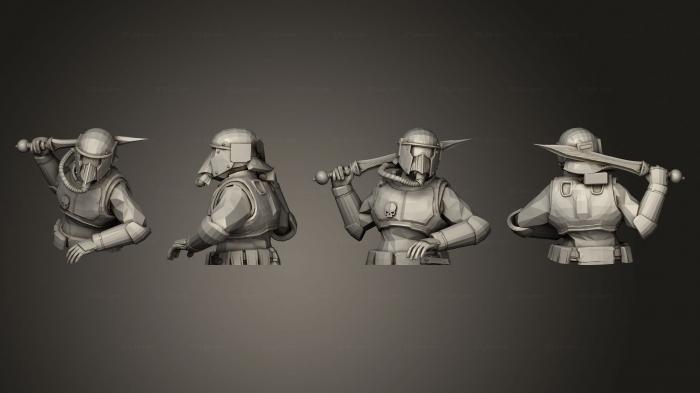 Busts of heroes and monsters (Female Crew 3 Cut 2, BUSTH_2046) 3D models for cnc