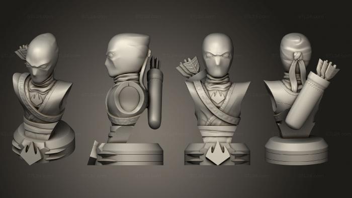 Busts of heroes and monsters (Foot Ninja, BUSTH_2049) 3D models for cnc