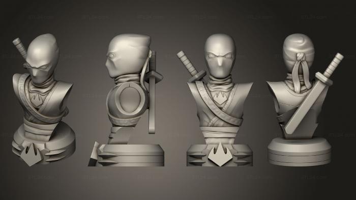 Бюсты монстры и герои (Фут Ниндзя 01, BUSTH_2050) 3D модель для ЧПУ станка