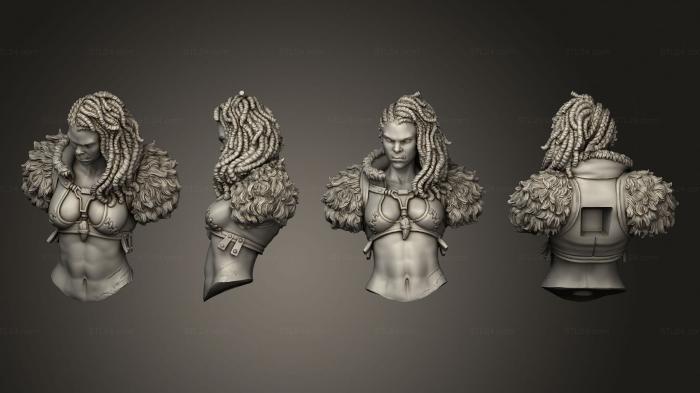 Busts of heroes and monsters (Gashnakh Orc Assassin Bust 02, BUSTH_2054) 3D models for cnc