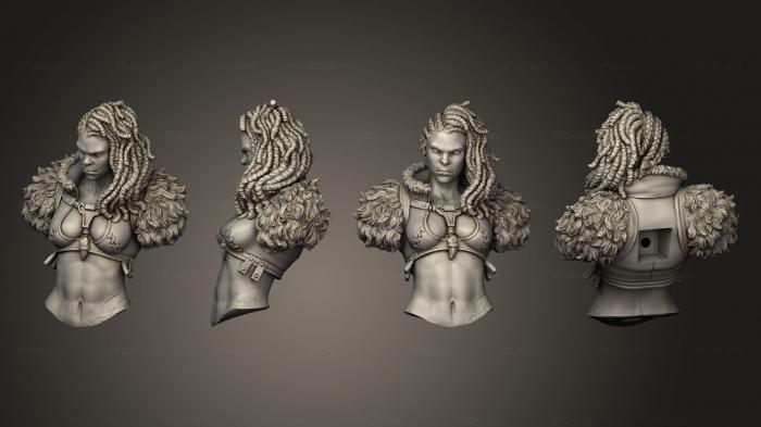 Busts of heroes and monsters (Gashnakh Orc Assassin Bust 03, BUSTH_2055) 3D models for cnc