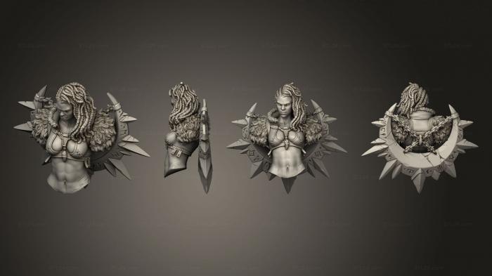 Busts of heroes and monsters (Gashnakh Orc Assassin Bust v 3, BUSTH_2056) 3D models for cnc